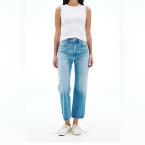 SLVRLAKE London Crop Designer Denim Jeans Sz 29 Straight High Rise Retail $319